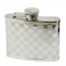 High quality stainless steel liquor flask with checkerboard design 