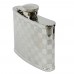High quality stainless steel liquor flask with checkerboard design 