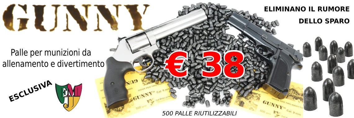 Gunny, palle per tiro ridotto cal 9mm