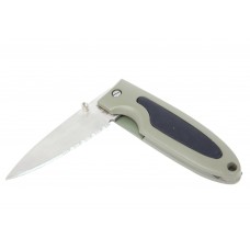 One-hand knife with serrated edge 